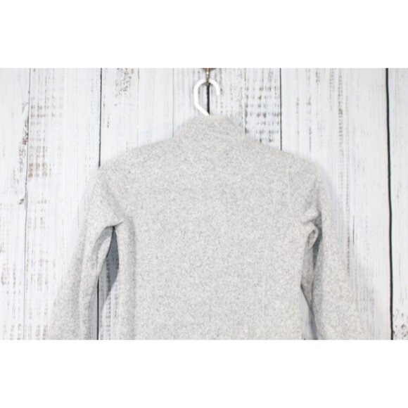 LL Bean Sweater Rugged Fleece Full Zip Jacket Pewter Size Small - Picture 7 of 9